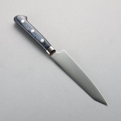 Seisuke Seiten Molybdene Kiritsuke Petty,Utilité 145mm Manipuler bleu marine de pakka noir - japanny-FR