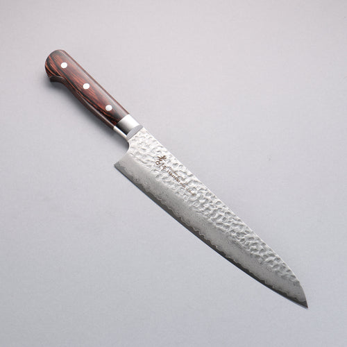 Sakai Takayuki VG10 33-Couches Damas Gyuto  240mm Bois d'acajou Pakka Manipuler - japanny-FR