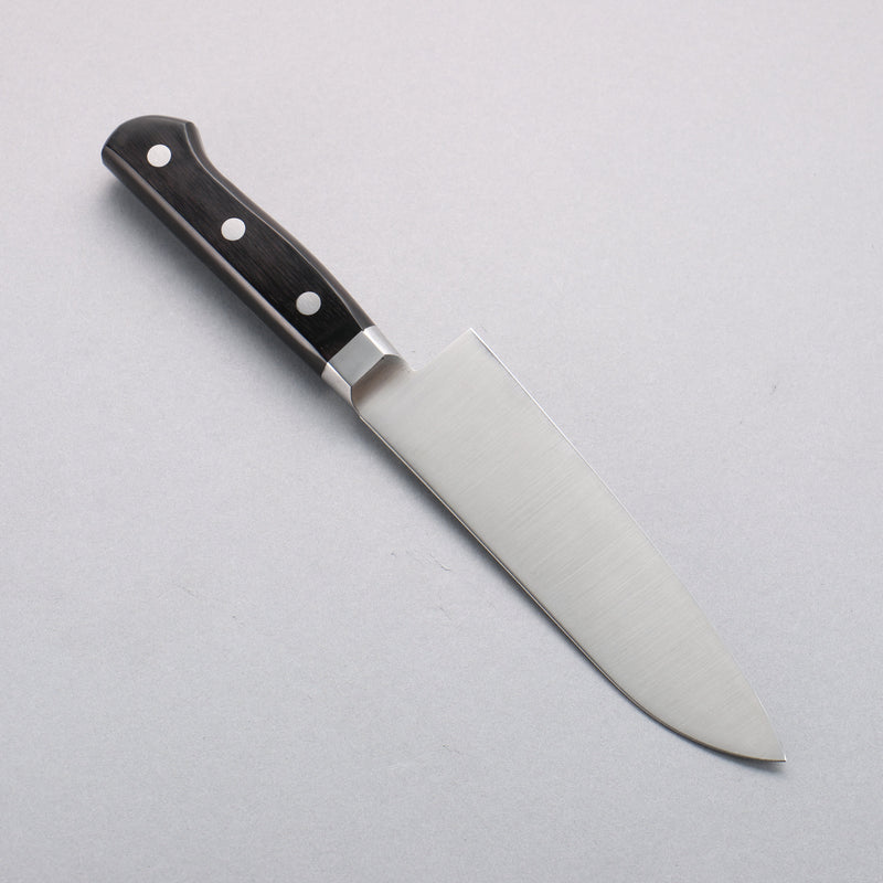 Seisuke Acier Inoxydable Petit Santoku 150mm Manipuler Bois de pakka noir - japanny-FR