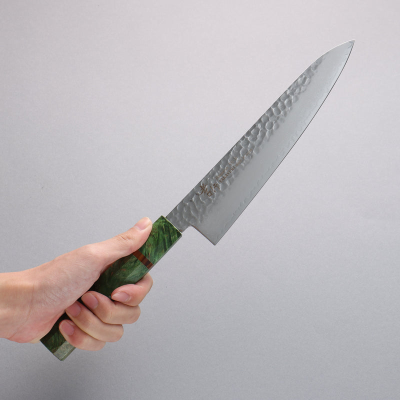 Sakai Takayuki VG10 33 Couche de Damas Gyuto Couteau Japonais 210mm Bois stabilisé Manipuler - japanny-FR