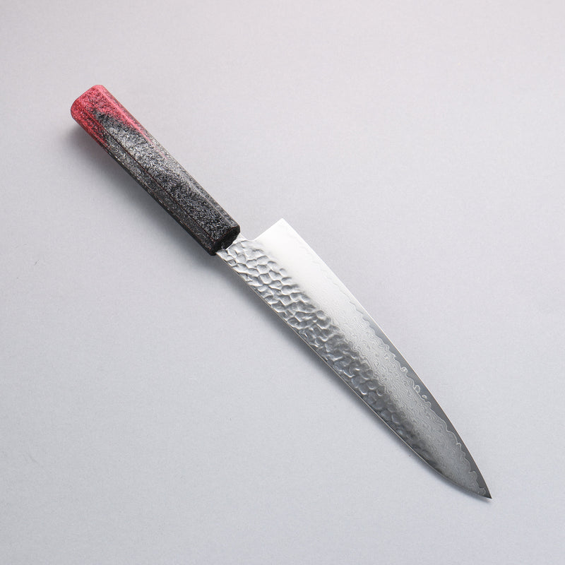 Sakai Takayuki Rinnou VG10 33-Couches Damas Gyuto Couteau Japonais 210mm Laqué rouge Manipuler - japanny-FR