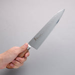 Sakai Takayuki VG5 Martelé Gyuto 210mm Bois de Pakka marron Manipuler - japanny-FR