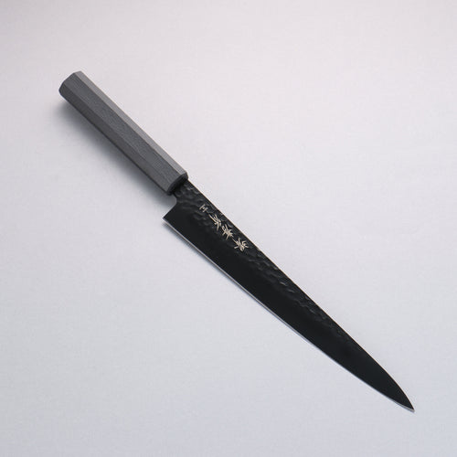 Sakai Takayuki Kurokage VG10 Martelé Revêtement en téflon Sujihiki 240mm Laqué noir Manipuler - japanny-FR