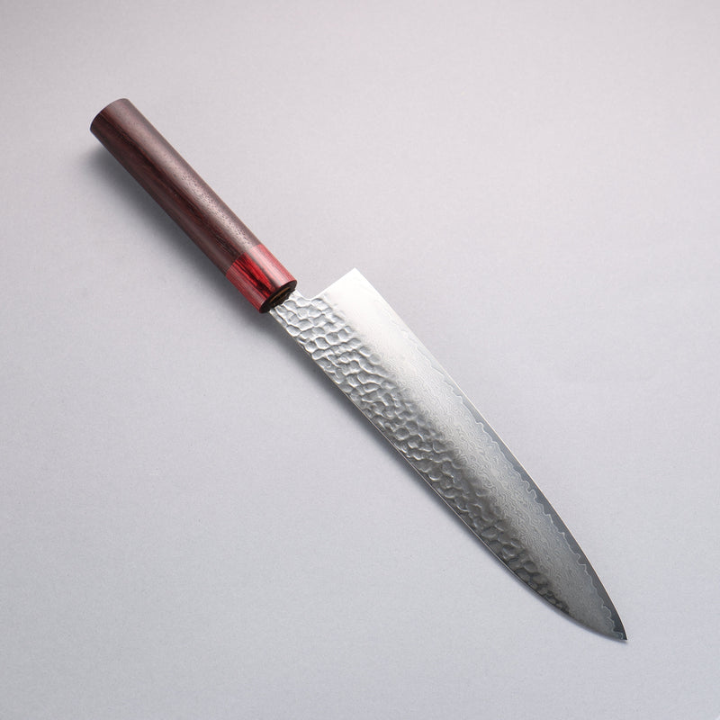 Sakai Takayuki VG10 33 Couche de Damas Gyuto 240mm Manipuler Shitan (férule:bois rouge Pakka) - japanny-FR