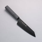 Sakai Takayuki Kurokage VG10 Martelé Revêtement en téflon Kiritsuke Santoku 160mm Laqué noir Manipuler - japanny-FR