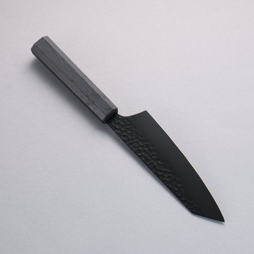 Sakai Takayuki Kurokage VG10 Martelé Revêtement en téflon Kiritsuke Santoku 160mm Laqué noir Manipuler - japanny-FR