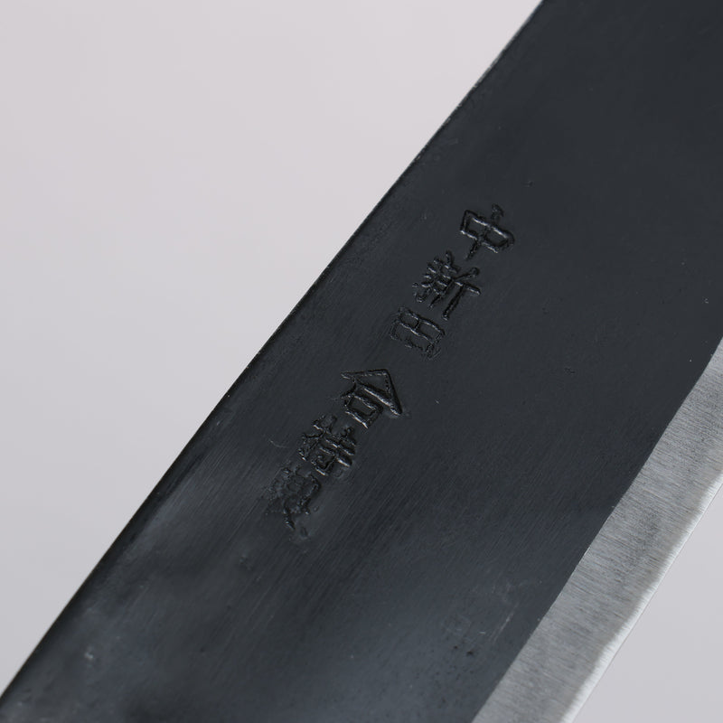 Nakaniida Acier Blanc No.2 Finition noire Santoku 150mm Manipuler Chêne - japanny-FR