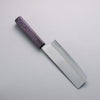 Seisuke Acier Blanc No.1 Migaki Polish Terminé Nakiri 165mm Manipuler Chêne laqué violet - japanny-FR