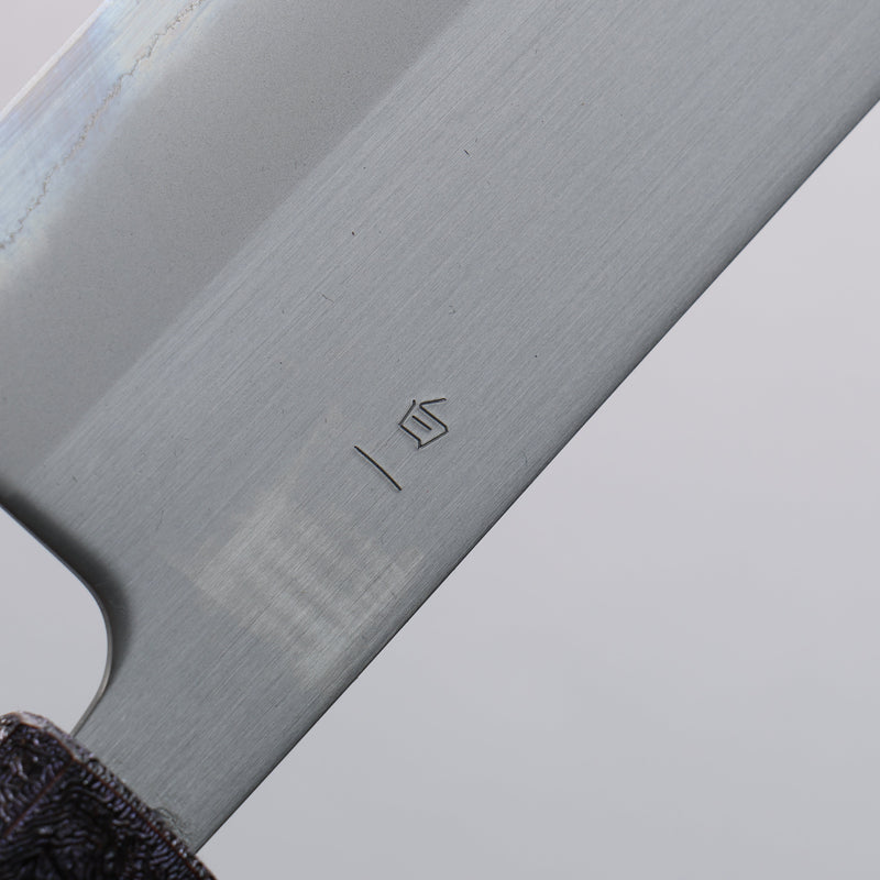 Seisuke Acier Blanc No.1 Migaki Polish Terminé Nakiri 165mm Manipuler Chêne laqué violet - japanny-FR