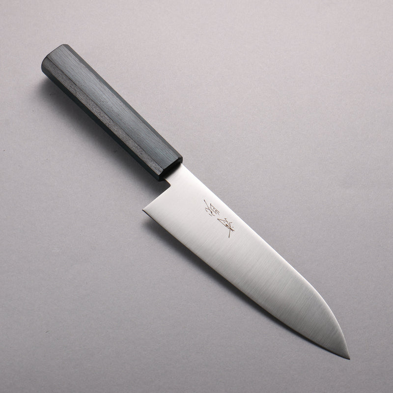 Seisuke VG10 Santoku 180mm Manipuler Chêne (teint indigo) - japanny-FR