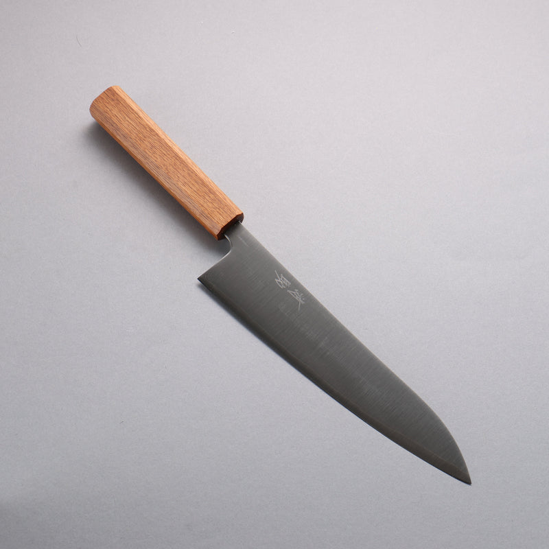 Seisuke Acier argenté NO.3 Migaki Polish Terminé Gyuto 210mm Manipuler Chêne blanc - japanny-FR