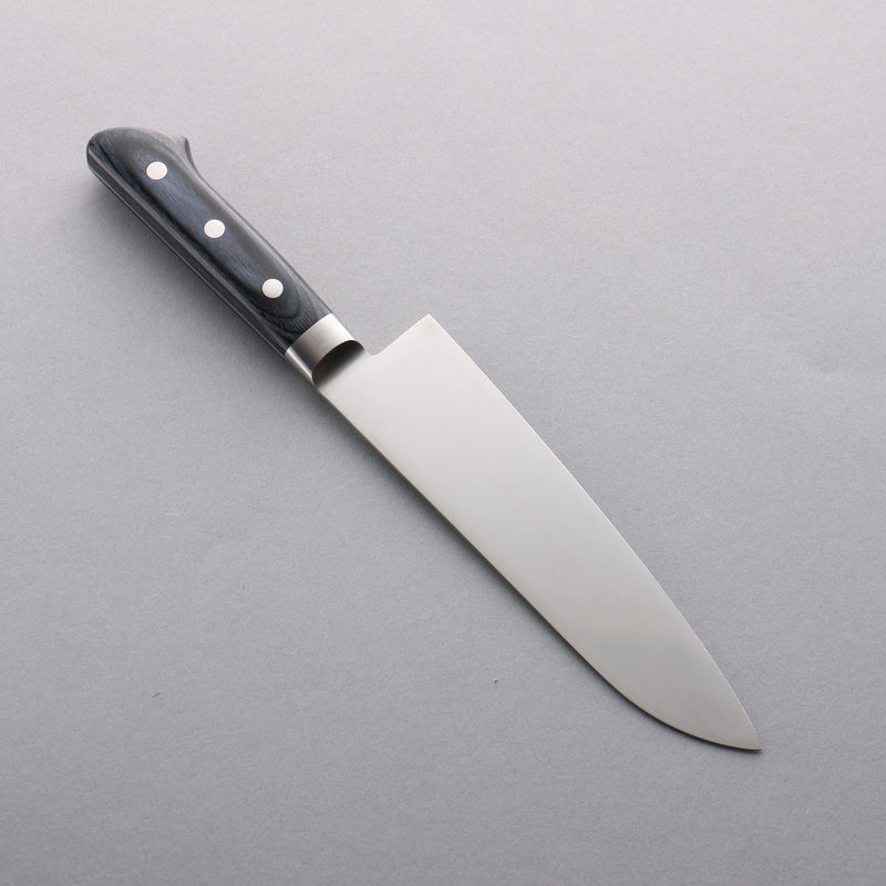 Seisuke Seiten Molybdene Santoku 180mm Manipuler bleu marine de pakka noir - japanny-FR