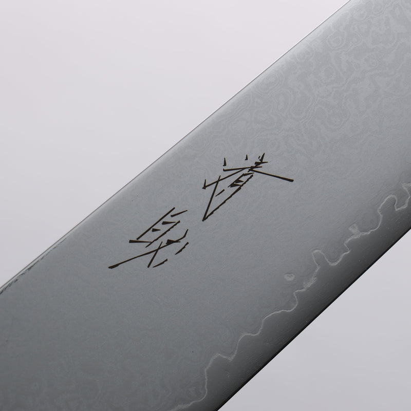 Seisuke VG10 Damas Kiritsuke Sujihiki 270mm Manipuler Bois d'ébène - japanny-FR