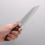 Seisuke VG1 Martelé Petit Santoku Couteau Japonais 135mm Acajou Manipuler - japanny-FR