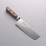 Seisuke Kagami2 AUS10 Finition miroir Damas Nakiri 165mm Bois de Pakka marron Manipuler - japanny-FR