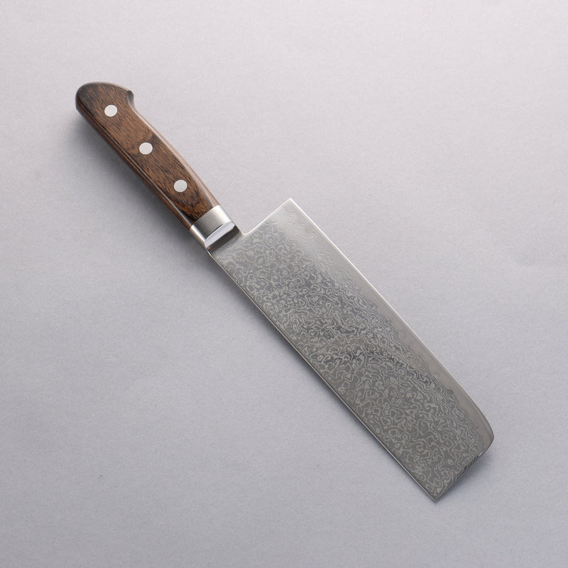 Seisuke Kagami2 AUS10 Finition miroir Damas Nakiri 165mm Bois de Pakka marron Manipuler - japanny-FR