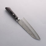 Seisuke VG10 Damas Santoku 165mm Bois de pakka noir Manipuler - japanny-FR