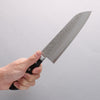 Seisuke VG10 Damas Santoku 165mm Bois de pakka noir Manipuler - japanny-FR