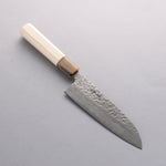 Seisuke Kumo Acier Blanc No.1 Martelé Santoku 165mm Magnolia Manipuler - japanny-FR