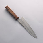 Seisuke Acier Inoxydable 440C Damaacus martelé Gyuto 180mm Manipuler Chêne - japanny-FR