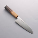 Seisuke AUS8 Coreless Santoku 180mm Manipuler Chêne brûlé - japanny-FR