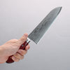 Seisuke VG10 33couche Finition miroir Damas Santoku 180mm Bois de pakka rouge Manipuler - japanny-FR