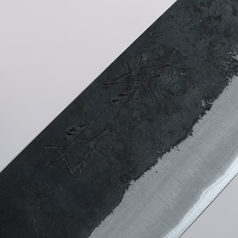 Seisuke Kurumi Acier Bleu Kurouchi Bunka 180mm Noix(double bague derouge ) Manipuler - japanny-FR