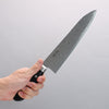 Seisuke Nami AUS10 Finition miroir Damas Gyuto 210mm Bois de pakka noir Manipuler - japanny-FR