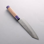 Seisuke Acier argenté NO.3 Damaacus martelé Bunka 180mm Manipuler Noix(double bague bleu ) - japanny-FR