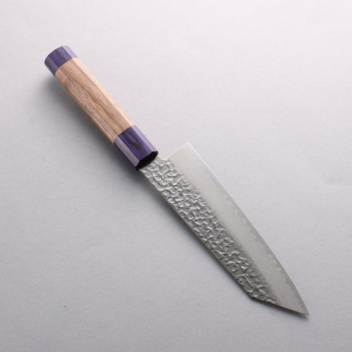 Seisuke Acier argenté NO.3 Damaacus martelé Bunka 170mm Manipuler Noix(double bague bleu ) - japanny-FR