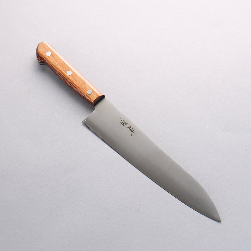 Seisuke SLD Migaki Polish Terminé Gyuto 210mm Bois de Pakka marron Manipuler - japanny-FR