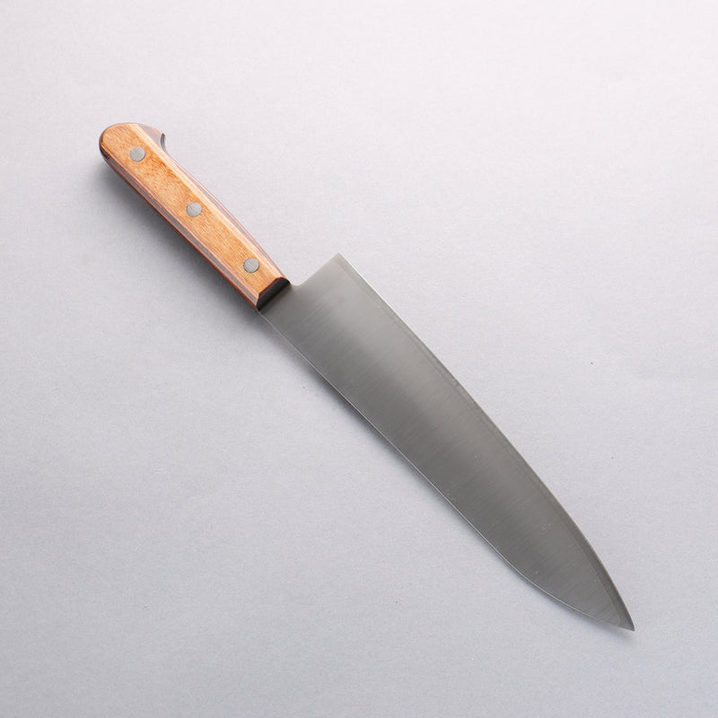 Seisuke SLD Migaki Polish Terminé Gyuto 210mm Bois de Pakka marron Manipuler - japanny-FR