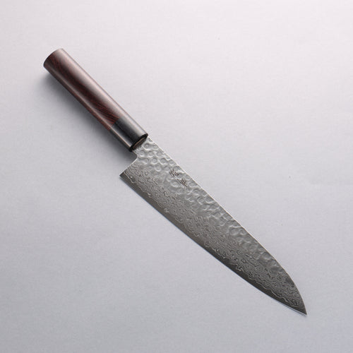 Seisuke VG10 16 couche Damaacus martelé Gyuto 210mm Shitan Manipuler - japanny-FR