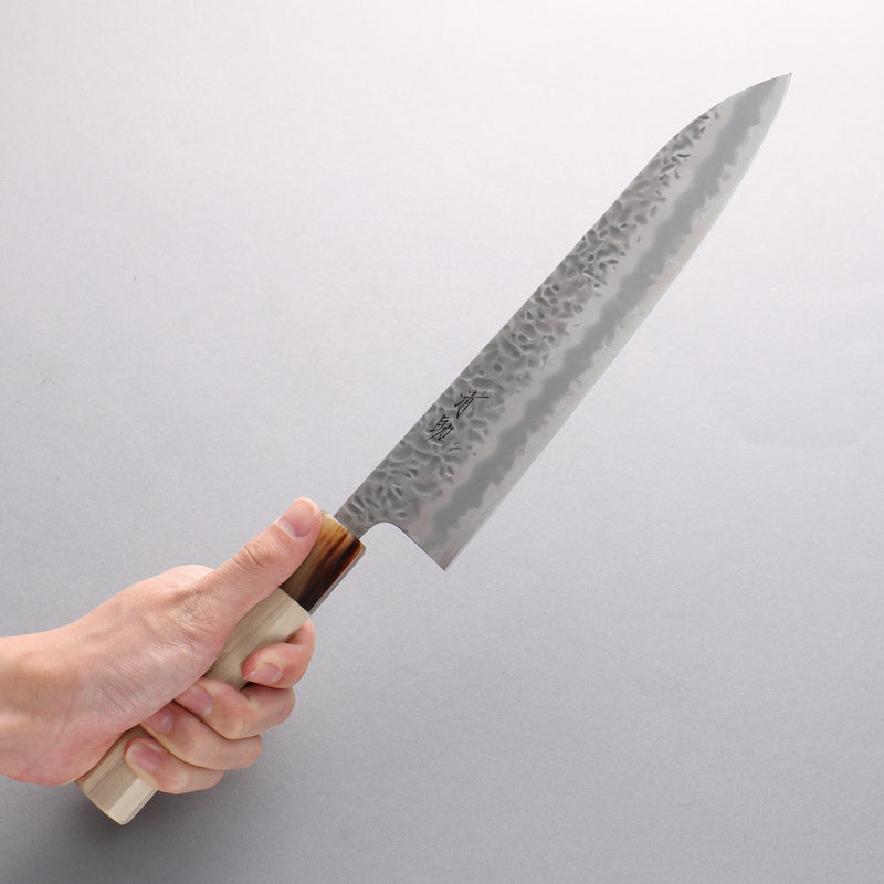 Seisuke Kumo Acier Blanc No.1 Martelé Gyuto 240mm Manipuler Magnolia - japanny-FR