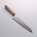 Seisuke VG10 Finition miroir Damas Gyuto 240mm Manipuler Chêne - japanny-FR