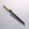 Seisuke Super Bleu Finition noire Kirituke Gyuto 240mm Manipuler Magnolia (férule: Ébène) - japanny-FR