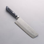 Kunihira Sairyu VG10 Damas Nakiri 165mm bleu marine de pakka noir Manipuler - japanny-FR