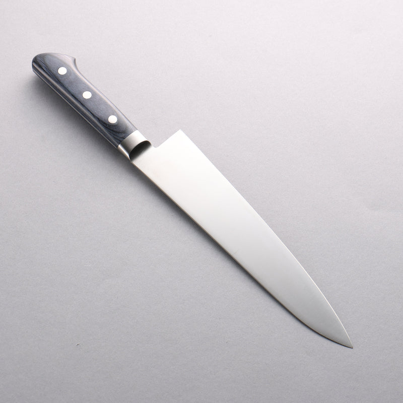 Seisuke Seiten Molybdene Gyuto 210mm Manipuler bleu marine de pakka noir - japanny-FR