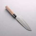 Seisuke AUS10 Damaacus martelé Santoku 165mm Manipuler Noix - japanny-FR