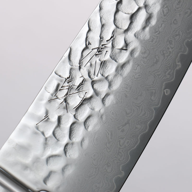 Seisuke VG10 33-Couches Damaacus martelé Santoku 170mm Manipuler Acajou - japanny-FR