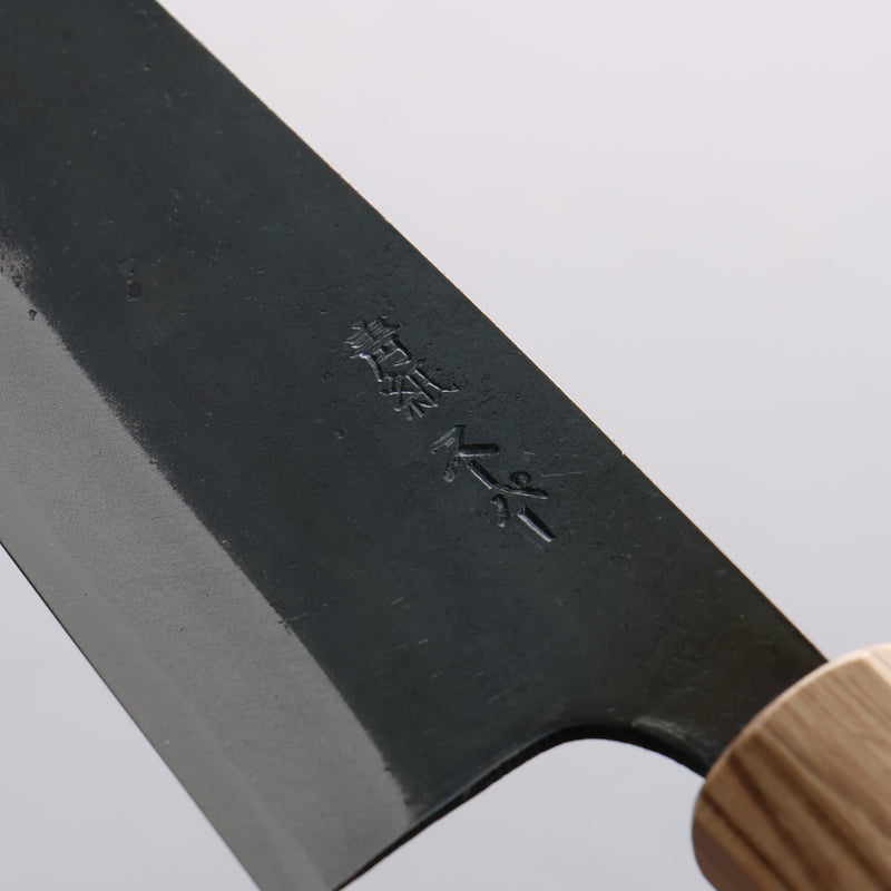 Seisuke Super Bleu Finition noire Bunka 180mm Manipuler bois de coeur violet (férule: Chêne) - japanny-FR