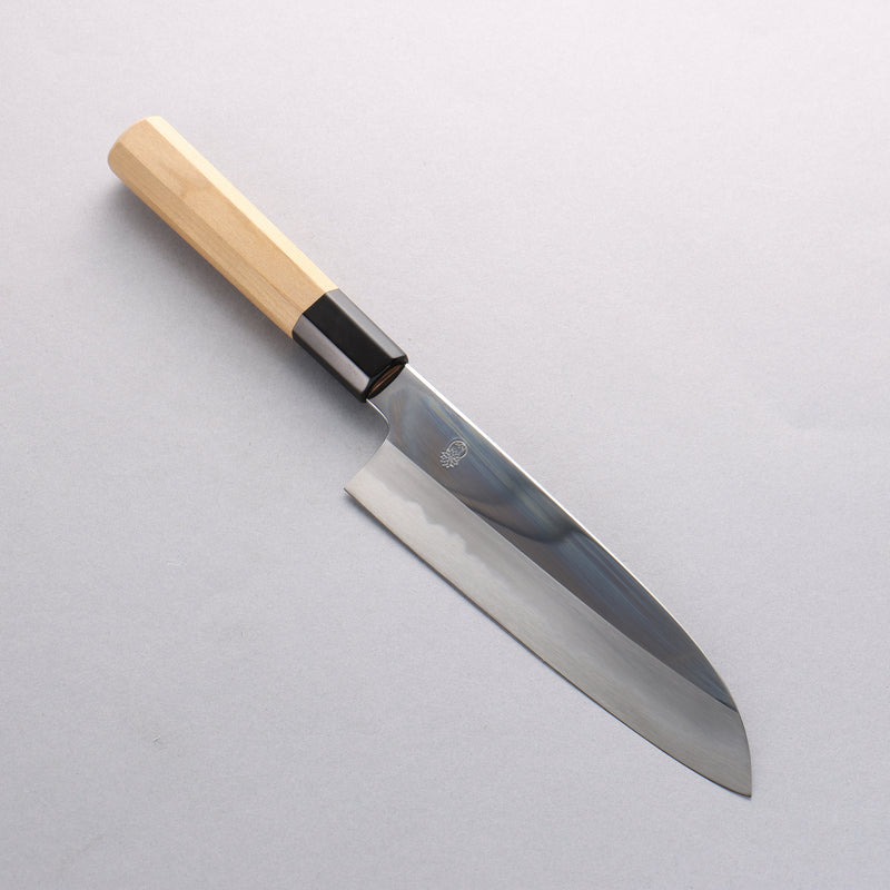 Choyo Acier Bleu No.1 Finition en miroir Santoku 180mm Manipuler - japanny-FR