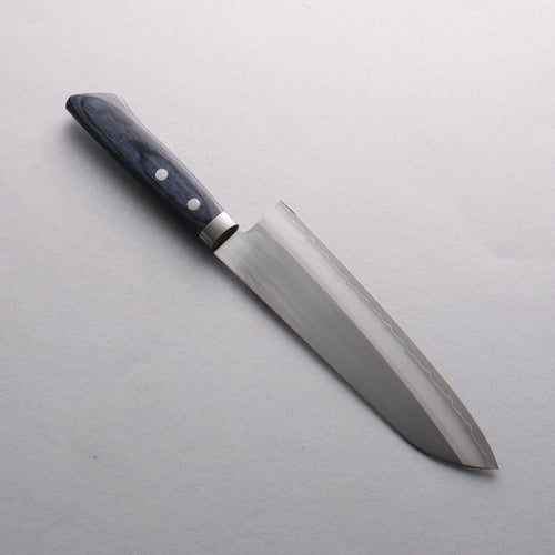 Kunihira VG1 Migaki Terminé Gyuto 180mm Manipuler bleu marine de pakka noir - japanny-FR