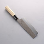 Kikuzuki Acier Blanc No.2 Nashiji Nakiri Couteau Japonais 180mm Magnolia Manipuler - japanny-FR