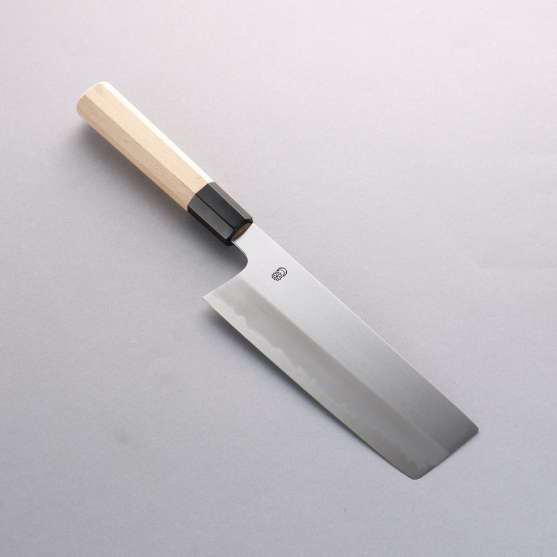 Kikuzuki Acier Blanc No.2 Kasumitogi Nakiri Couteau Japonais 180mm Magnolia Manipuler - japanny-FR