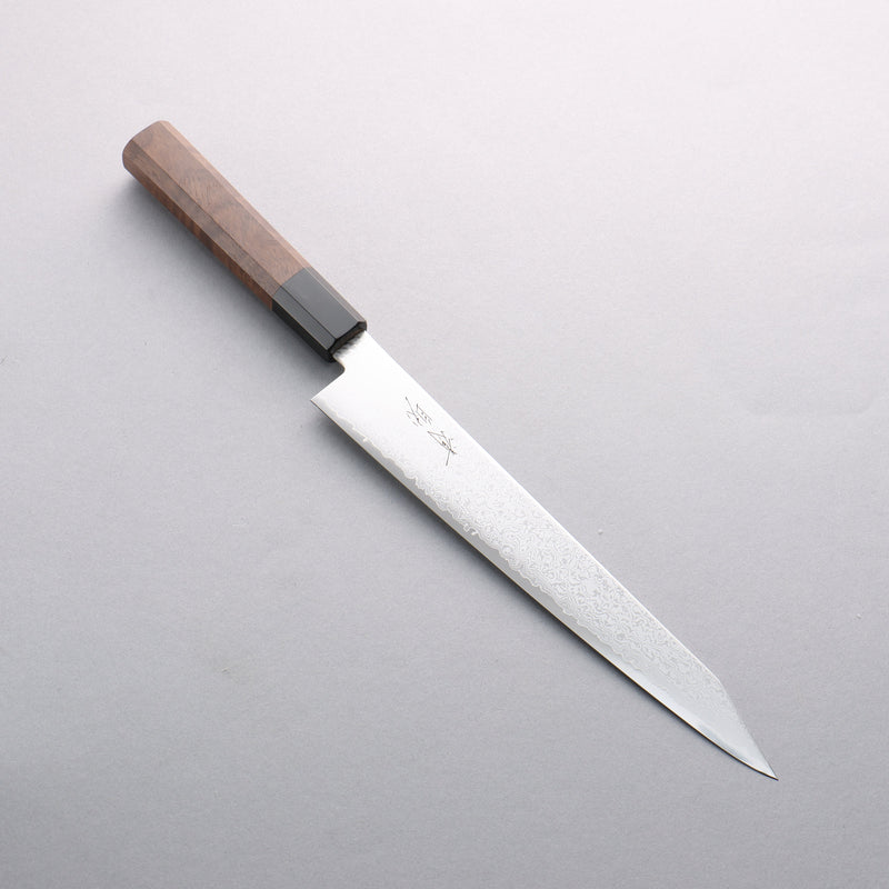 Seisuke VG10 Damas Kiritsuke Sujihiki 240mm Manipuler Noix - japanny-FR