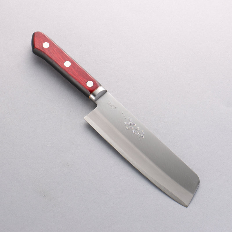 Seisuke Super Bleu Migaki Terminé Usuba 160mm Bois de pakka rouge et noir Manipuler - japanny-FR