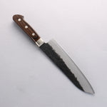 Seisuke Super Bleu Noir Santoku 180mm Bois de Pakka marron Manipuler - japanny-FR