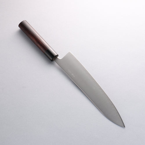 Seisuke Super Bleu Gyuto 240mm Manipuler Palissandre (férule:Bois de Pakka noire) - japanny-FR