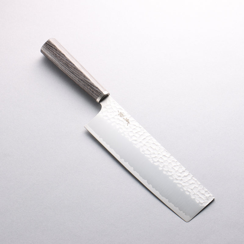 Seisuke VG10 Martelé Nakiri 180mm Manipuler Contreplaqué de charbon de bois - japanny-FR